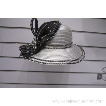 Women's Satin Ribbon Formal Church Hats